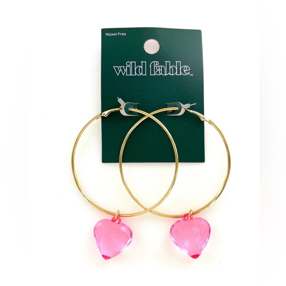 Bundle Sale 3 for $15 | Wild Fable Nickel-Free Gold Tone Hoop Earrings with Pink